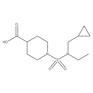 1-[(Cyclopropylmethyl)(ethyl)sulfamoyl]piperidine-4-carboxylic acid Structure