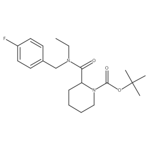 tert-Butyl 2-(ethyl(4-fluorobenzyl)carbamoyl)piperidine-1-carboxylate结构式