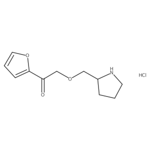 1-(Furan-2-yl)-2-(pyrrolidin-2-ylmethoxy)ethanone hydrochloride Structure
