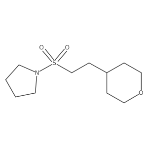 1-((2-(tetrahydro-2H-pyran-4-yl)ethyl)sulfonyl)pyrrolidine结构式