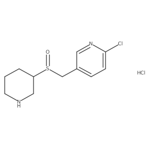 2-Chloro-5-((piperidin-3-ylsulfinyl)methyl)pyridine hydrochloride Structure