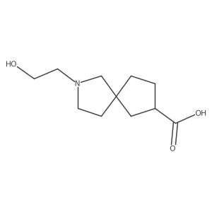 2-(2-Hydroxyethyl)-2-azaspiro[4.4]nonane-7-carboxylic acid结构式