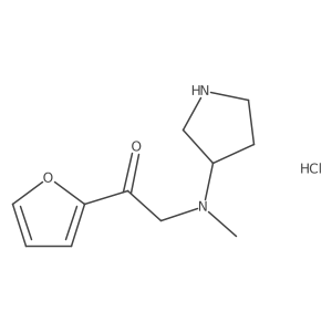 (R)-1-(furan-2-yl)-2-(methyl(pyrrolidin-3-yl)amino)ethanone hydrochloride结构式
