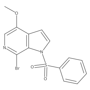 7-Bromo-4-methoxy-1-(phenylsulfonyl)-1H-pyrrolo[2,3-C]pyridine结构式