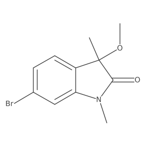 6-Bromo-3-methoxy-1,3-dimethylindolin-2-one结构式