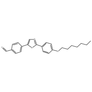 4-[2-[4-(Heptyloxy)phenyl]-5-thiazolyl]benzaldehyde结构式