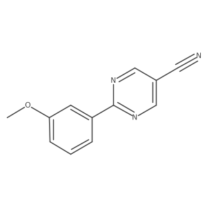 2-(3-Methoxyphenyl)pyrimidine-5-carbonitrile结构式
