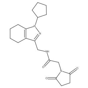 N-((1-cyclopentyl-4,5,6,7-tetrahydro-1H-indazol-3-yl)methyl)-2-(2,5-dioxopyrrolidin-1-yl)acetamide Structure