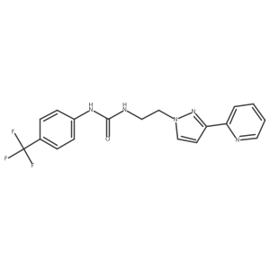 1-(2-(3-(pyridin-2-yl)-1H-pyrazol-1-yl)ethyl)-3-(4-(trifluoromethyl)phenyl)urea Structure