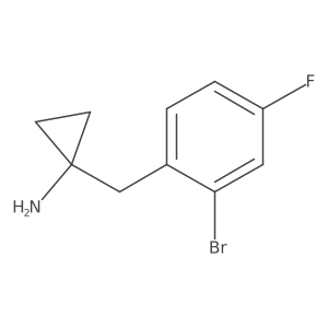 1-[(2-Bromo-4-fluorophenyl)methyl]cyclopropan-1-amine结构式