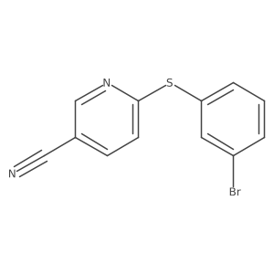 6-[(3-Bromophenyl)sulfanyl]pyridine-3-carbonitrile结构式