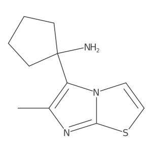 1-{6-Methylimidazo[2,1-b][1,3]thiazol-5-yl}cyclopentan-1-amine结构式