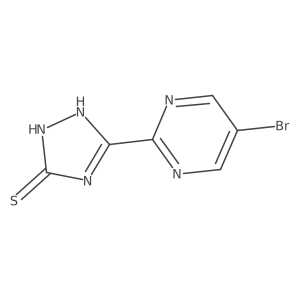 5-(5-bromopyrimidin-2-yl)-4H-1,2,4-triazole-3-thiol结构式