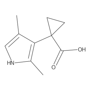 1-(2,4-dimethyl-1H-pyrrol-3-yl)cyclopropane-1-carboxylic acid结构式