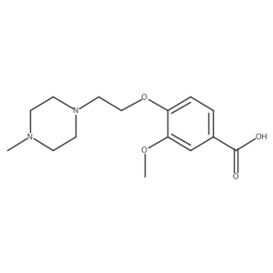 3-Methoxy-4-[2-(4-methyl-1-piperazinyl)ethoxy]benzoic acid结构式