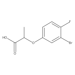 2-(3-Bromo-4-fluorophenoxy)propanoic acid Structure
