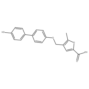 4-[[4-(3-Furanyl)phenoxy]methyl]-5-methyl-2-furancarboxylic acid Structure