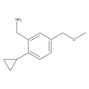 (2-Cyclopropyl-5-(methoxymethyl)phenyl)methanamine结构式