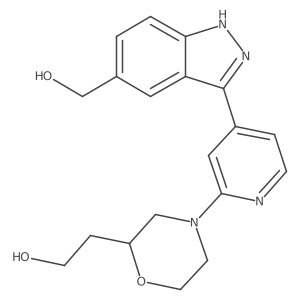 2-(4-(4-(5-(Hydroxymethyl)-1H-indazol-3-yl)pyridin-2-yl)morpholin-2-yl)ethan-1-ol Structure