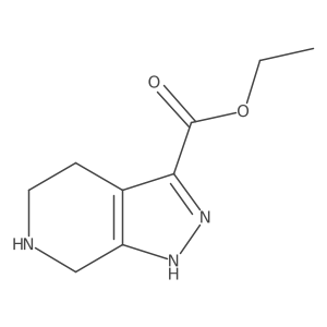 ethyl 1H,4H,5H,6H,7H-pyrazolo[3,4-c]pyridine-3-carboxylate结构式