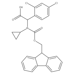 2-[cyclopropyl({[(9H-fluoren-9-yl)methoxy]carbonyl})amino]-2-(2,4-dichlorophenyl)acetic acid Structure