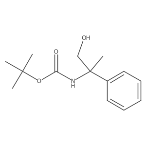 Tert-butyl 1-hydroxy-2-phenylpropan-2-ylcarbamate结构式