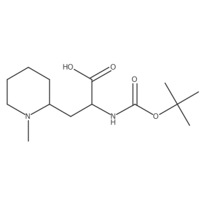 2-{[(Tert-butoxy)carbonyl]amino}-3-(1-methylpiperidin-2-yl)propanoic acid结构式