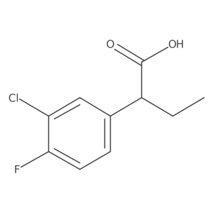 2-(3-Chloro-4-fluorophenyl)butanoic acid Structure