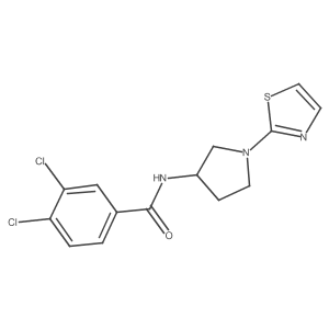 3,4-dichloro-N-(1-(thiazol-2-yl)pyrrolidin-3-yl)benzamide结构式