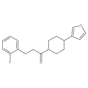 3-(2-Fluorophenyl)-1-(4-(thiophen-3-yl)piperidin-1-yl)propan-1-one Structure