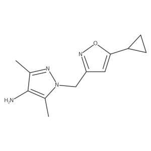 1-[(5-cyclopropyl-3-isoxazolyl)methyl]-3,5-dimethyl-1H-Pyrazol-4-amine Structure