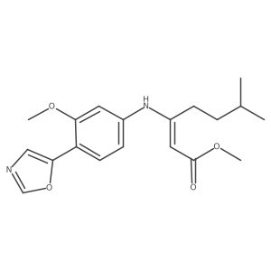 Methyl (e)-3-((3-methoxy-4-(oxazol-5-yl)phenyl)amino)-6-methylhept-2-enoate Structure