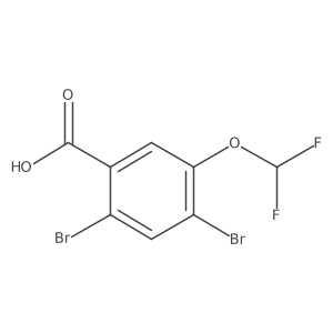 2,4-Dibromo-5-(difluoromethoxy)benzoic acid结构式