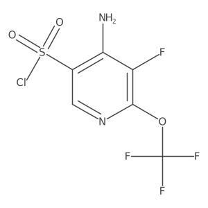 4-Amino-5-fluoro-6-(trifluoromethoxy)pyridine-3-sulfonyl chloride Structure