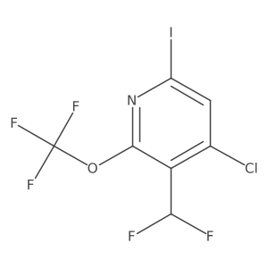 4-Chloro-3-(difluoromethyl)-6-iodo-2-(trifluoromethoxy)pyridine Structure