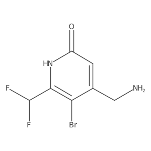 4-(Aminomethyl)-5-bromo-6-(difluoromethyl)pyridin-2-ol结构式