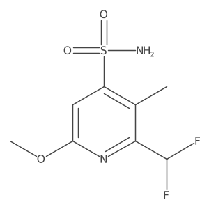 2-(Difluoromethyl)-6-methoxy-3-methylpyridine-4-sulfonamide Structure
