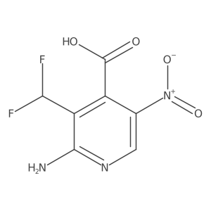 2-Amino-3-(difluoromethyl)-5-nitroisonicotinic acid结构式