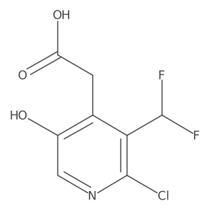 2-(2-Chloro-3-(difluoromethyl)-5-hydroxypyridin-4-yl)acetic acid结构式