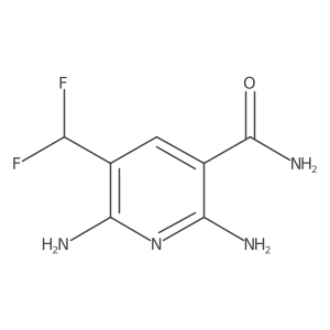 2,6-Diamino-5-(difluoromethyl)nicotinamide结构式
