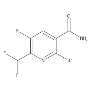 2-Bromo-6-(difluoromethyl)-5-fluoronicotinamide结构式