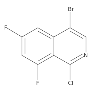 4-Bromo-1-chloro-6,8-difluoroisoquinoline结构式