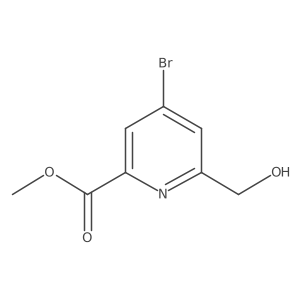 Methyl 4-bromo-6-(hydroxymethyl)picolinate结构式