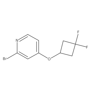 2-Bromo-4-(3,3-difluorocyclobutoxy)pyridine结构式