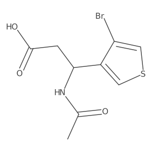 3-(4-Bromothiophen-3-yl)-3-acetamidopropanoic acid Structure