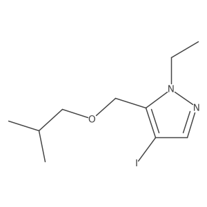 1-ethyl-4-iodo-5-(isobutoxymethyl)-1H-pyrazole结构式
