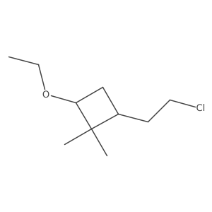 2-(2-Chloroethyl)-4-ethoxy-1,1-dimethylcyclobutane Structure