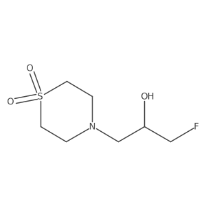4-(3-Fluoro-2-hydroxypropyl)-1lambda6-thiomorpholine-1,1-dione结构式