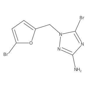 5-Bromo-1-[(5-bromofuran-2-yl)methyl]-1H-1,2,4-triazol-3-amine Structure
