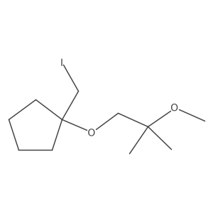 1-(Iodomethyl)-1-(2-methoxy-2-methylpropoxy)cyclopentane Structure